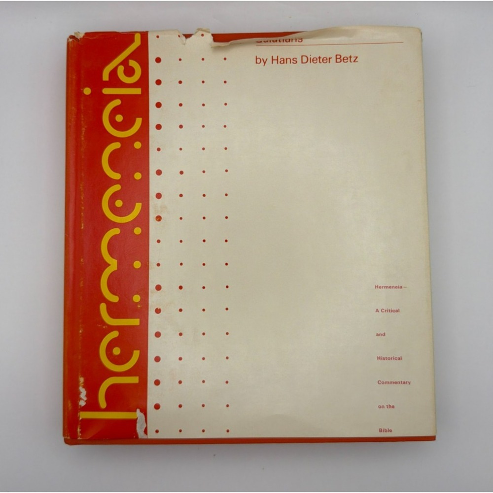 Galatians Hans Dieter Betz Hermeneia Commentary 1979 Hardcover Fortress Press